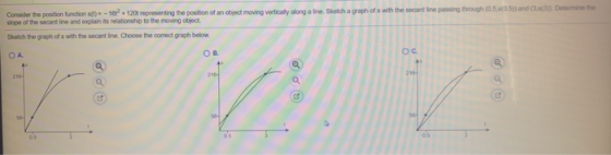 Consider the position function st) - 101? + 120 representing the position of an object moving vertically along a line. Sketch