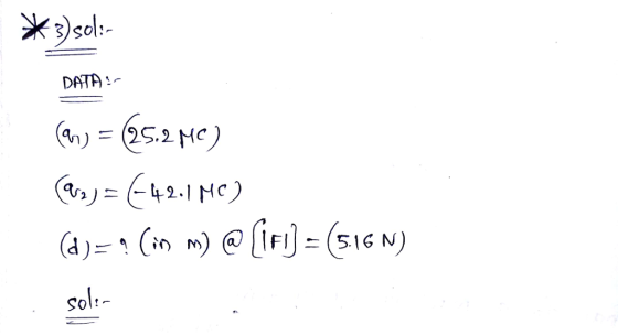 DATA a)(in m) @ (inij- (SIG N) Sol:-