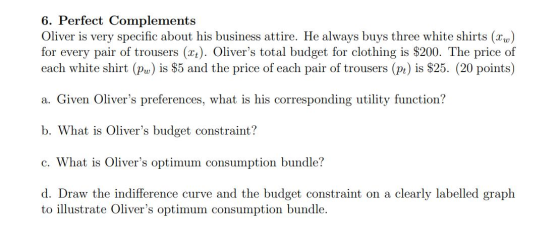 6. Perfect Complements Oliver is very specific about his business attire. He always buys three white shirts (xv) for every pa