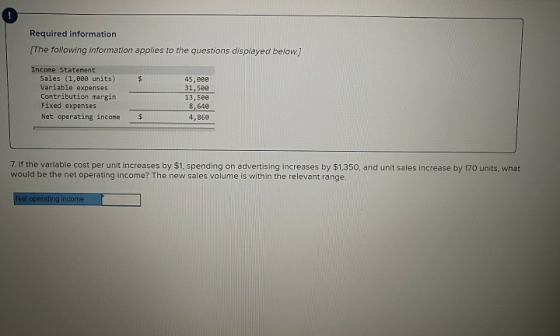 Required information The following information applies to the questions displayed below.) Income Statement Sales (1,898 units