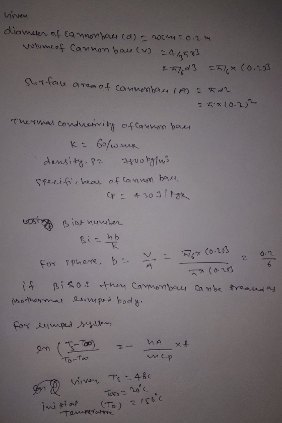 niven diameter of Cannonbau (d) - 20cm=0.2 m volume of Cannon bau (v) 24/2583 25/d3 =5%* (0.213 Curtale area of common the ar