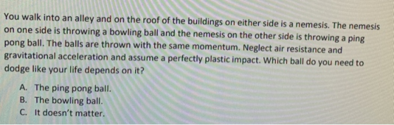 You walk into an alley and on the roof of the buildings on either side is a nemesis. The nemesis on one side is throwing a bo