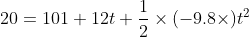 20 = 101 + 12+ + + X(-9.8x)t?