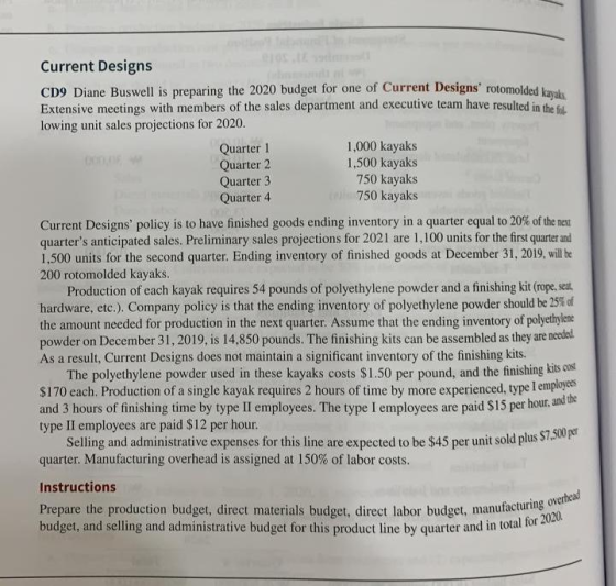 Current Designs CD9 Diane Buswell is preparing the 2020 budget for one of Current Designs rotomolded Extensive meetings with