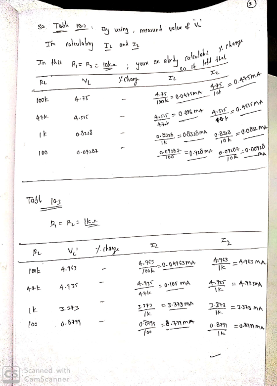 % change so Table 10.2 .. By using measured value of a ... Im calculating It and I In this R = R = loker ; your are always R