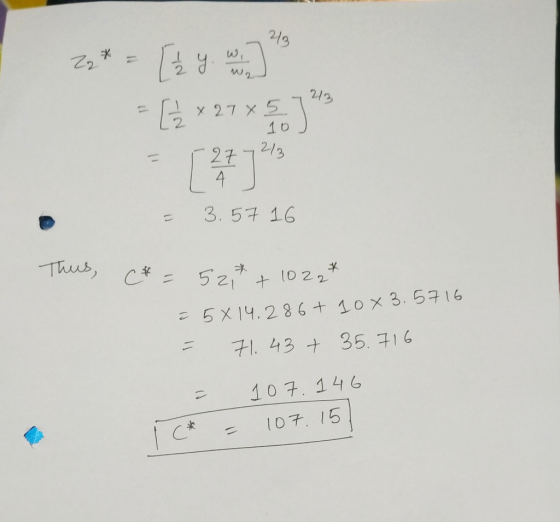 NL = [x27x5125 = 277213 10 = 3. 57 16 Thus, (* = 52*+1022* i 5814.286 + 10x3.5716 = 71. 43 + 35. 716 a T* 107.146 107.15 =