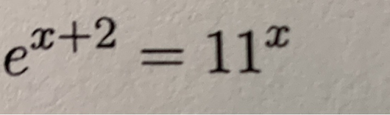 ex+2 = 11