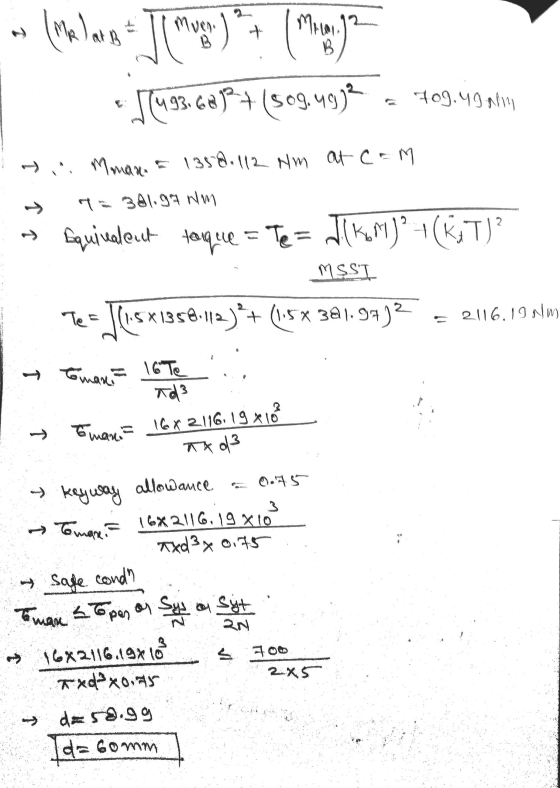 Muen B tu ( Mounty (Malaria 1493.62]* + (50g.ugge = 709.49 am in. Manan = 1350-112 Nm at com 9 381.99 um → Equivalent toque