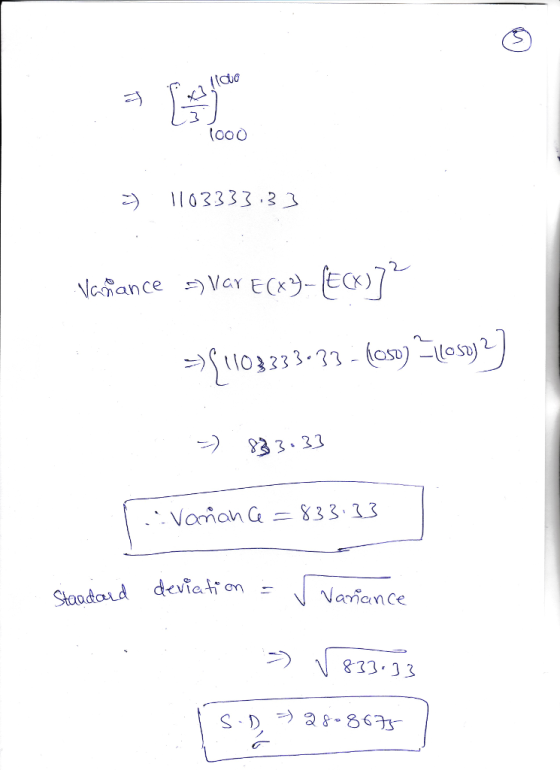 tCuo 1103333 33.33 deviation Variance 813.33