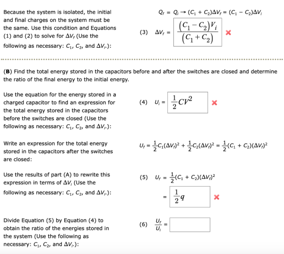 Because the system is isolated, the initial and final charges on the system must be the same. Use this condition and Equation