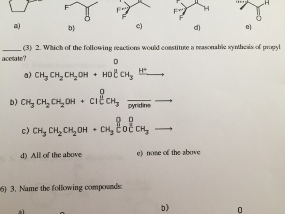 Which of the following reactions would constitute