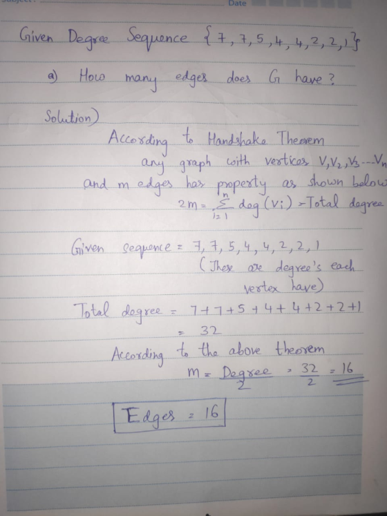 Date Given Deare o) Houo man mant edgexdoe hawe 2 Solution Accesng t Hondshaka Themem roperty-as shown boow and- m edges has