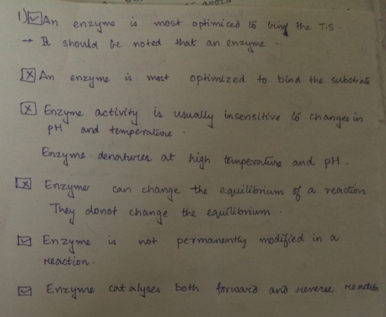 - avora An → It enzyme is most optimized to bring the T.S. should be noted that an enzyme 1 An enzyme is most optimized to bi
