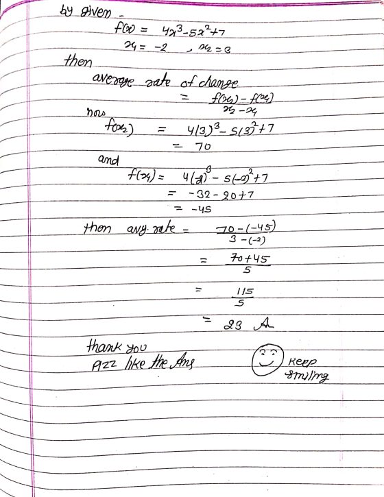 ny23 by_given foo 423-5x²+7 24 = -2 then avereye bate of change f(06) - free) nos fros) 일 24 413)3_513347 70 and 3 f(34) 412]