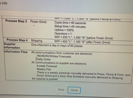Info vir TV , 1,300 Teiru riure a PUNTI Process Step 3 Finish Grind Cycle time = 40 seconds Setup time = 45 minutes Uptime =