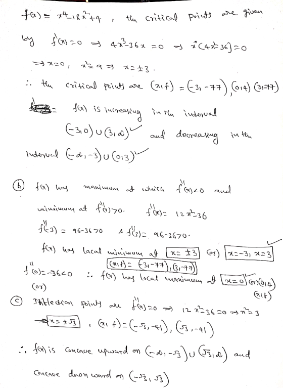 fa) = 24_18274 1 the critical points are given by f(n) 20 42236x=0 så (42236]=0 >7201 aza * 23+3 3. the critical points are (