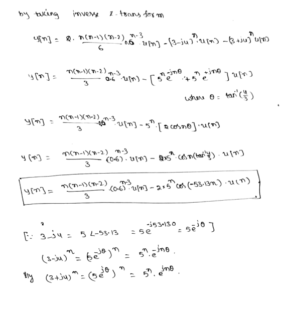 by turing inverse 2-toans form 4pm] = R. 160-1/(0-2), 6* um) -(3-ju?u(n) - Busiu]um m(n-1)(1-2) y[n] - JE - 26.un) - 55 +5