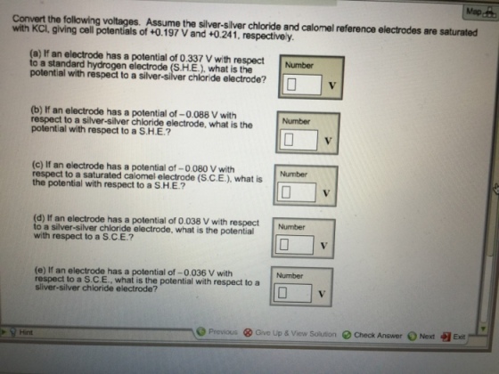 Convert the following voltages Assume the silver-s