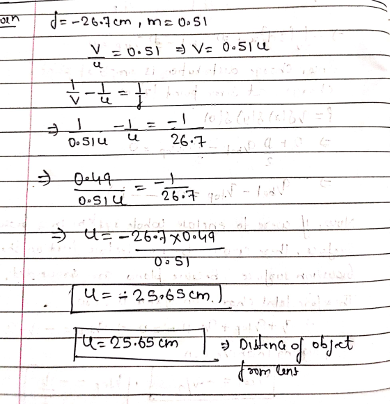 J = -26.7cm, m= 0.51 V = 0.51 & v= 0oslu -- I Tz- l falby - 0.514 ų 26.7..pate 1 össiū=26.7 V - t=-2600X0049 ost 1 4= -25,65
