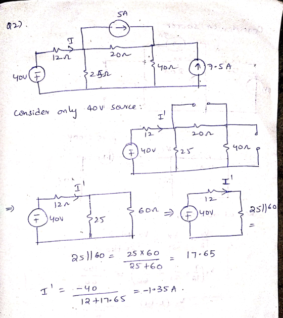 SA 022 I 2on 12 you 1/7-5A You .8252 40 V Sance: consider only I 12 20m 40V you 25 I Il 12 127 6on 40V 251140 you 11 25 X 60