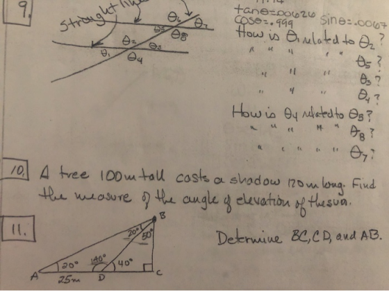 14 tanec.00626 Sine:.0067 strought oso.999 How is O related to ez? 11 11 A How is by related to es? a OT 10. A tree 100