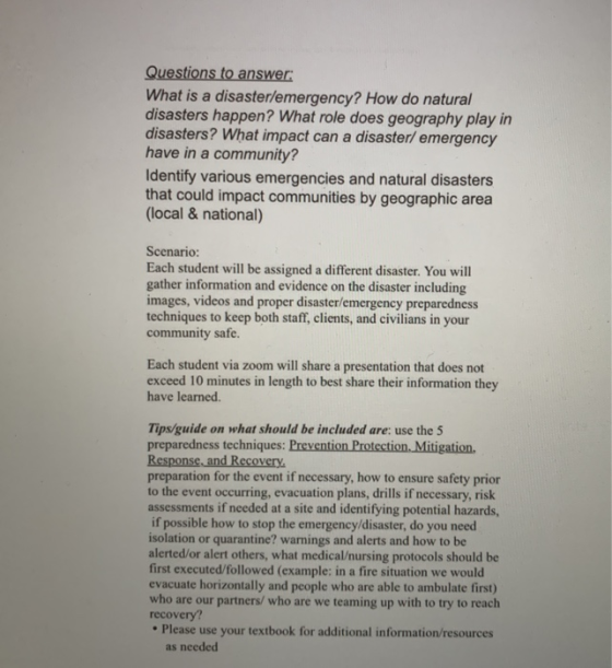 Questions To Answer What Is A Disaster emergency How Do Natural 