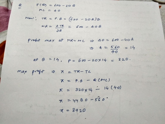 40 at 0-14, p=6 ㅈ = 320x14-14(40) = 8920