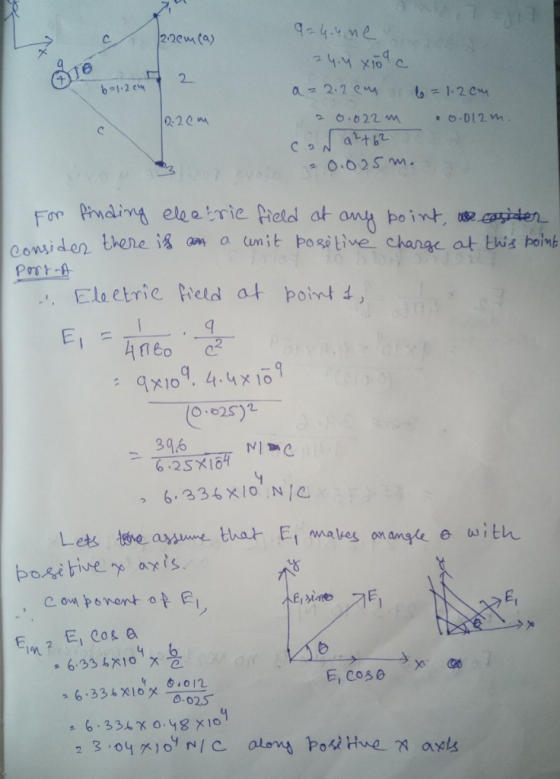 22em (a) For Prnarng elea triePad at ang point, oRapten. ensiden tene i& m a unit positive chanac at this Polnk 1 耳ntog 9x109. 4.4x1 306 っ 6.336x10 .NIe e anzuwe that. El mates onangk e with. Lets Et 6.334x104 02S