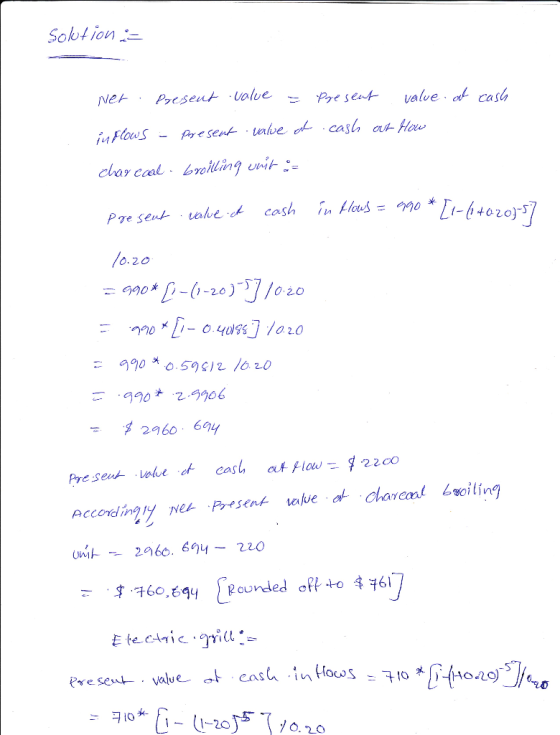 Nel- 、 Present. . Uolue Present value. d. cash 402o) 0.2O 0.2.0 990 2 3106 ˋ串2960, 6Ay $ 760.644 [Rounded of140 67 Presen . v