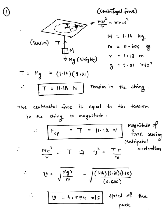 M=1.14 k (Tenin) ד T 11-18 N Tension in the shins The centipel fme is equal to tha tenoioi in the shin magihde accelerah om Im (o. Co4) uc