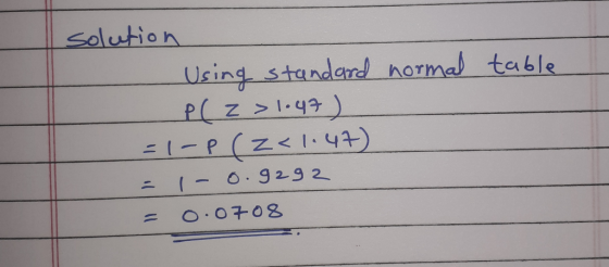 Solution Usind standard hormes table