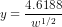 y=- 4.6188 1/2