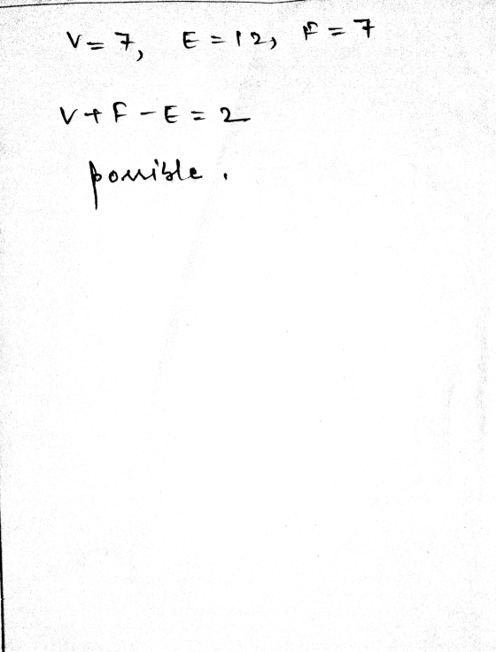 V=7, E =12, E = 12, A = 7 vt F-6 = 2 ponible