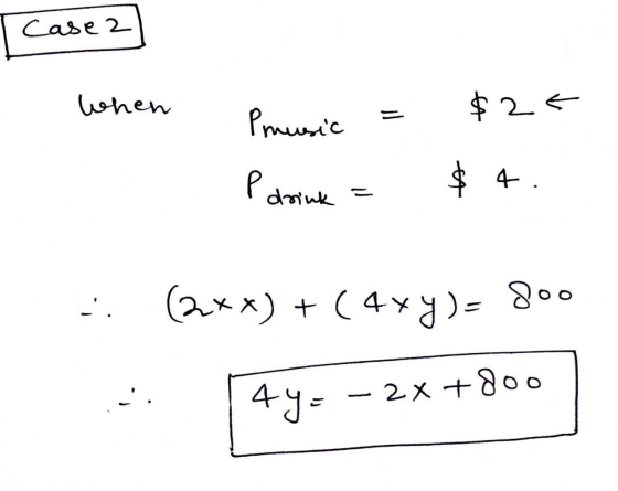 case 2] when $ 25 Prusic = Paraink = $ 4. .. (2xx) + (4xy)- 800 | 4y= –2x+800