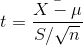 X - u t = S/Vn