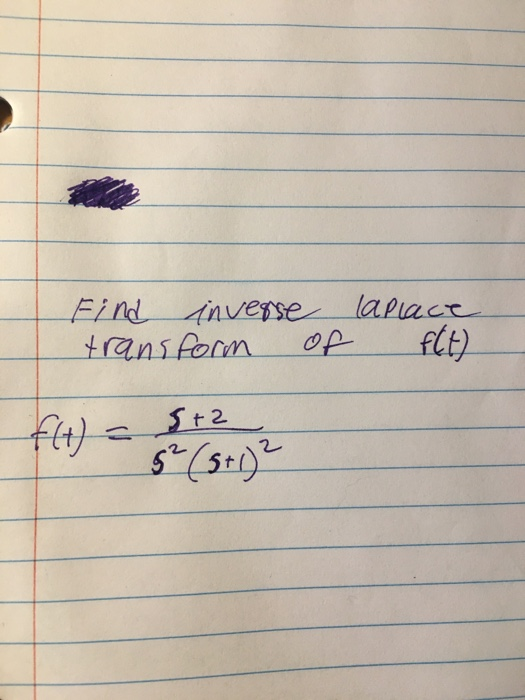 Find inverse laplace transform of f(t) f1t) - 5+2 5² (5+1) 2