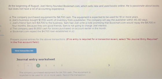 At the beginning of August, Joel Henry founded Bookmart.com, which sells new and used books online. He is passionate about bo