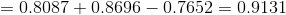 0.8087 0.8696-0.7652-0.9131