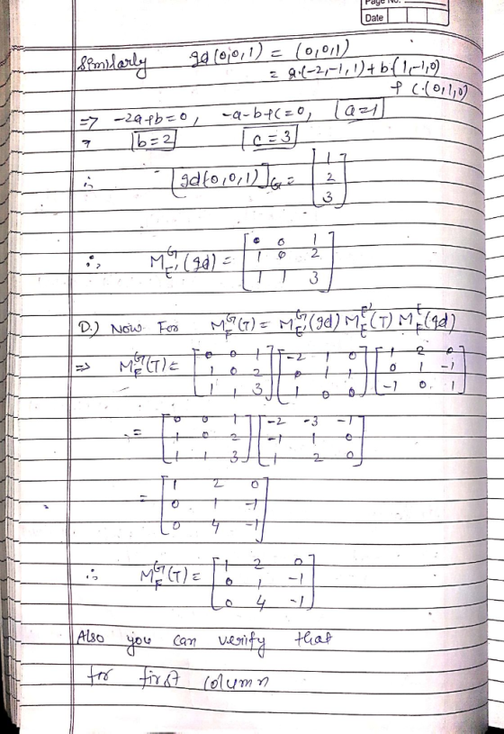 Page : Date + C (011) Similarly 20 (0/071) - (0.011) 24-(-2/-1,1) + b(10-110) -7 -241b20 4-b1(20, बचा 1652 | c - 3 ।। Id(0,0,