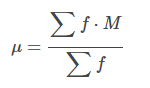 μ = Σf - M ΣΗ