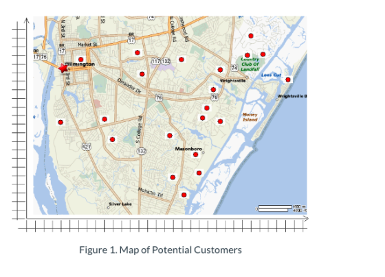 117032 Club of Landfall S Codege Rd Figure 1. Map of Potential Customers