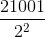 \frac{21001}{2^{2}}