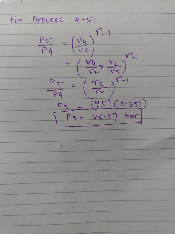 for process 4-5: VA N Ps= (75) (0.35) i P5= 26-37 borr