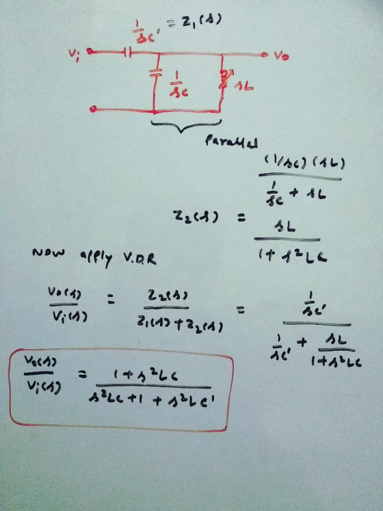 a = 2,64) HAL Parallel (1/40) (AL) + 86 Z₂ (4) = db Now apply V.OR It &ZLE = Vors) Vild) 221d) 2,117 42,00) AL Vichy OL 14424
