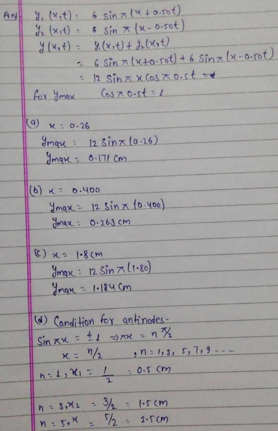 y legt): 6 sin ala+0.50t) Iz (xt) = 6 sin (n-0.sot) (x, t) = Y(x, t + y ₂ (Not) - 6 Sina (uto.rot) + 6 Sinalu-o.rot. C = 12 s