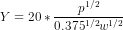 Y = 20 * 0.3751/21/2