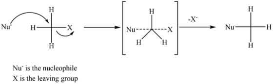 -
-
Nu
H-
十一月十
-
Nu
Nu-
大
-X
HH
Nu is the nucleophile
X is the leaving group
