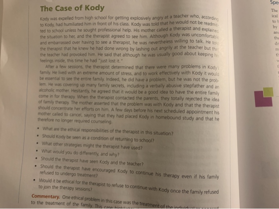 The ical tot and The Case of Kody Kody was expelled from high school for getting explosively angry at a teacher who, accordin