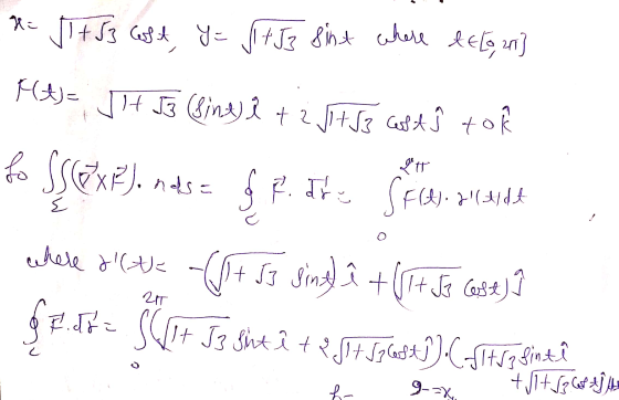 X = J1 +53 Cost y = 1 +53 sint where te [o, art] Lt MA)= JH J3 (Sine) i + 2 J1 +53 Cost ŷ to Lo Sext) nas = g f. aru & R. are