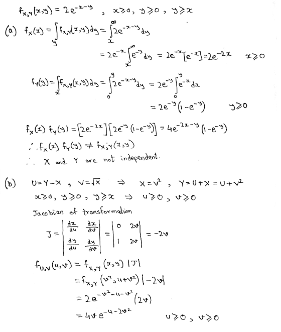 fixov lxsy) = 2e-2-y, 320, 420, yax (a) fxle) = \faszy)dy = [ze tydy i =2*ledy = 2*2*3=2222 270 Balsa fagle ydy - Precaring a